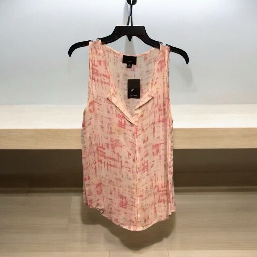 Lumiere printed abstract sleeveless Tank Top blouse Women’s Size M Medium‎
